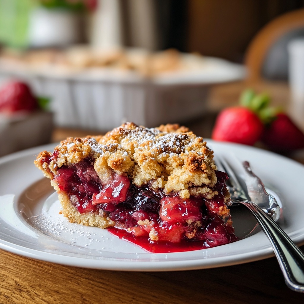 Strawberry Rhubarb Cobbler Recipe - Recipe Image