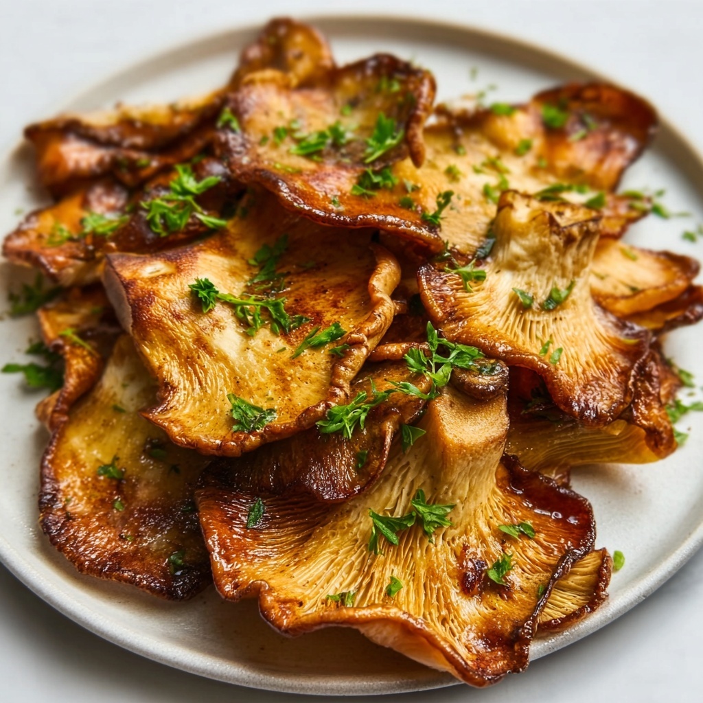 Garlic Butter Oyster Mushrooms Recipe - Recipe Image