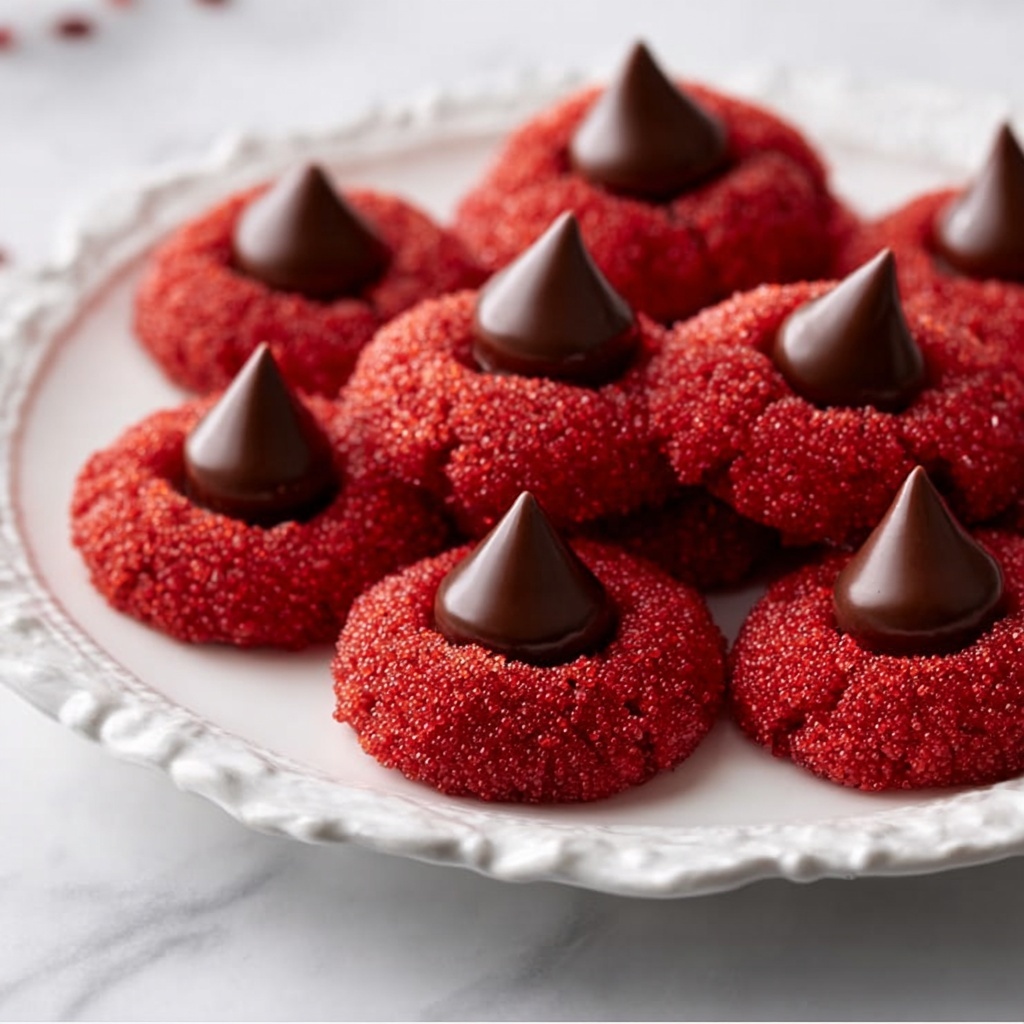 Hershey's Red Velvet Blossoms Cookies Recipe - Recipe Image