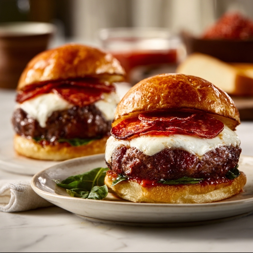 Pizza Burgers – A Delicious Mashup Recipe - Recipe Image