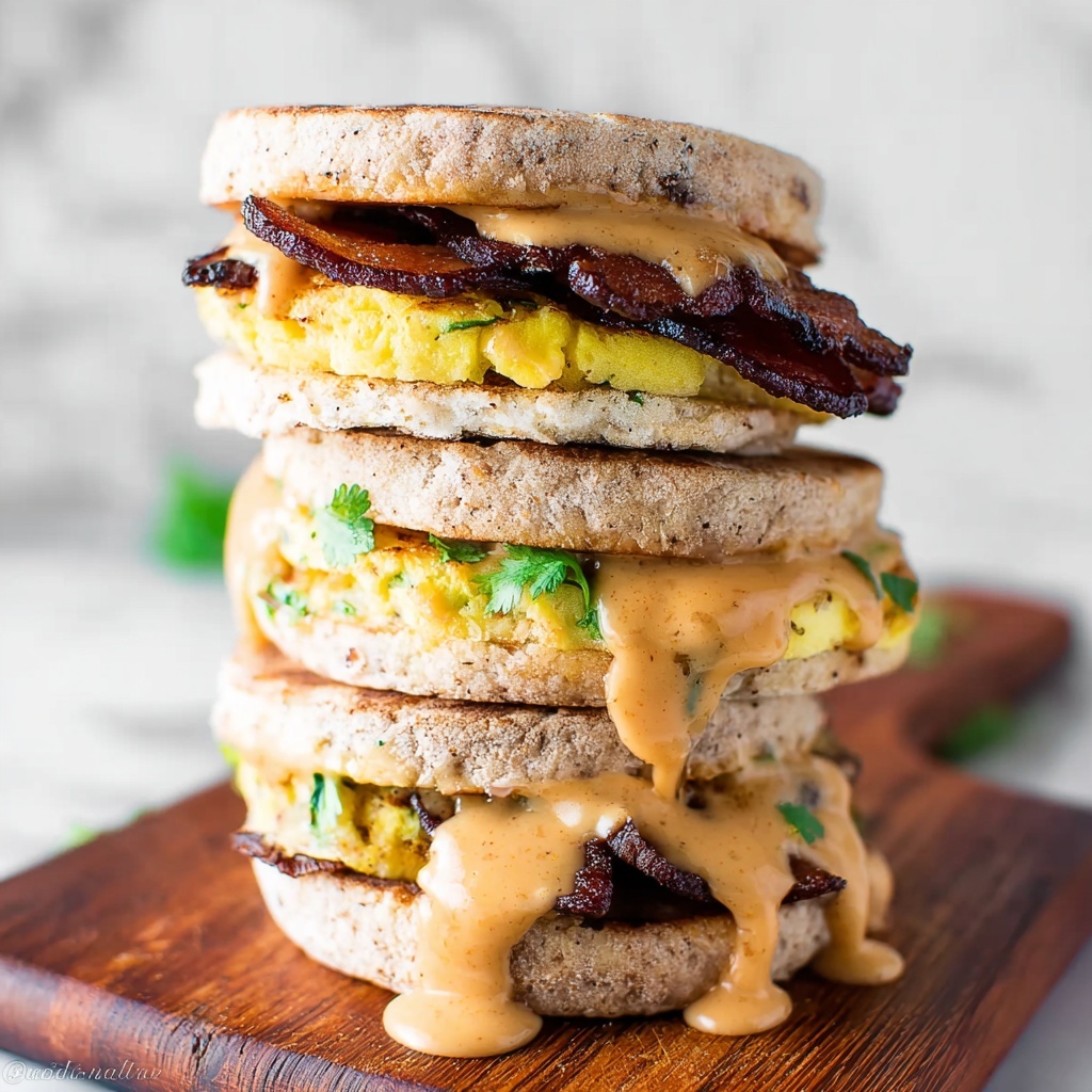 Spicy Chipotle Egg Breakfast Sandwiches Recipe - Recipe Image