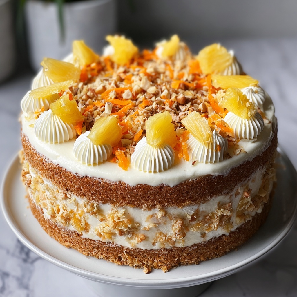 Hawaiian Pineapple Carrot Cream Cake Recipe - Recipe Image