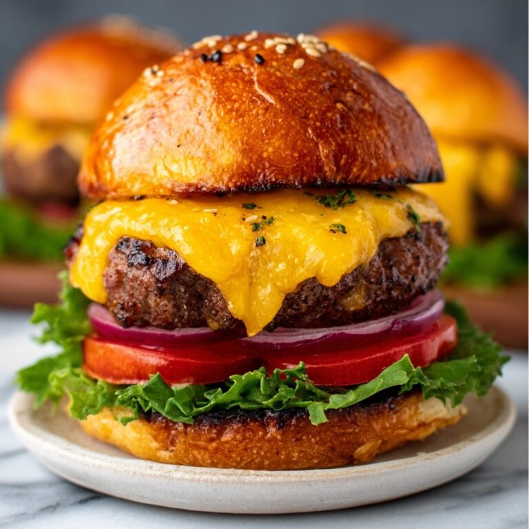 Juicy Teriyaki Parmesan Burgers with American Cheese Recipe