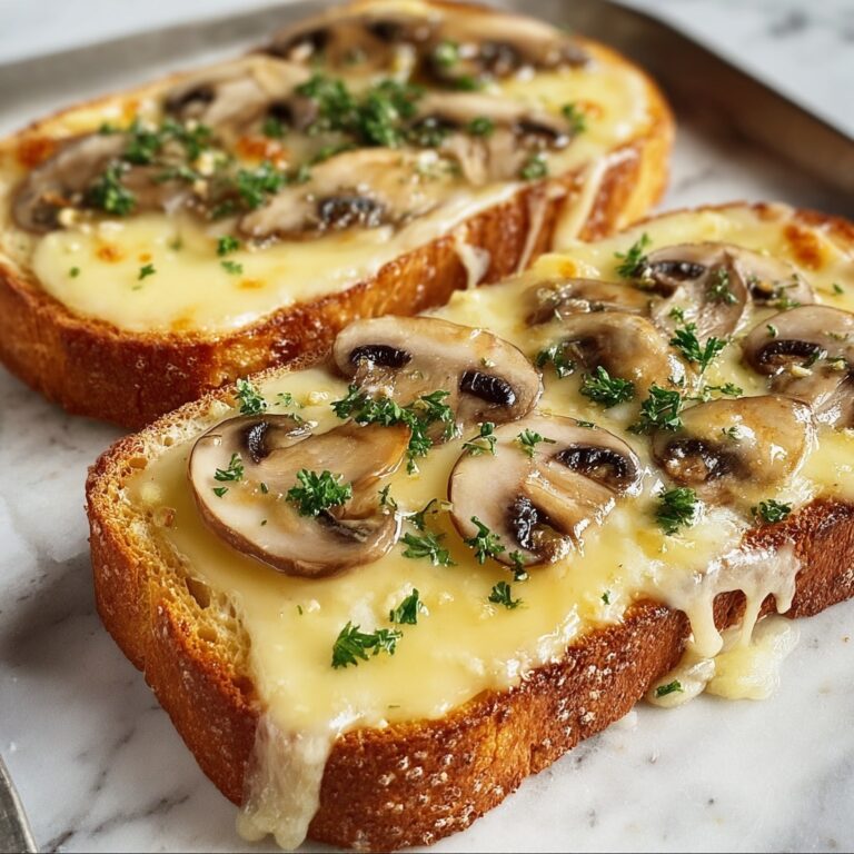 Gourmet Cheesy Mushroom and Garlic Toasts Recipe