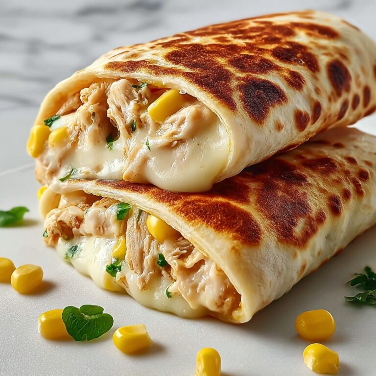 Cheesy Garlic Chicken Wraps Recipe