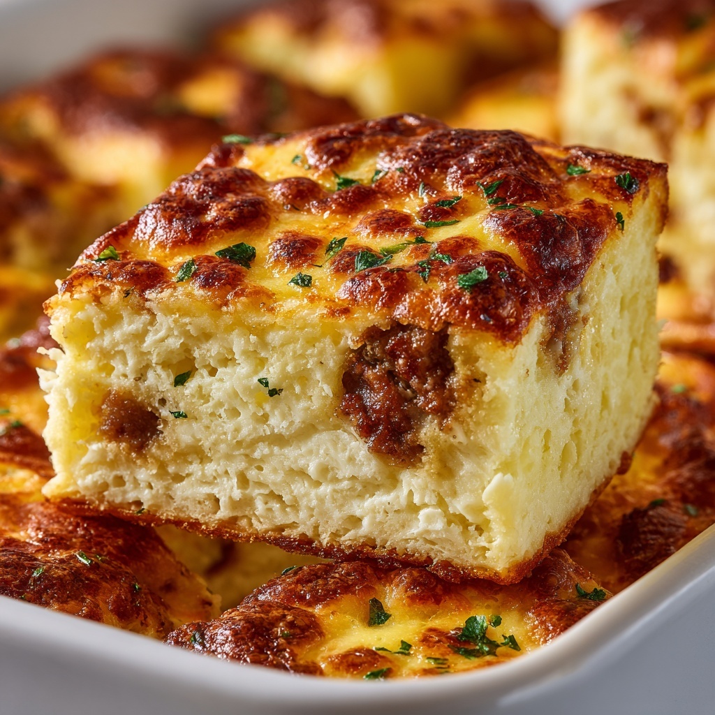 Sausage, Egg & Biscuit Breakfast Casserole Recipe - Recipe Image