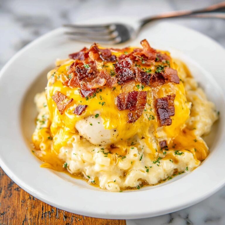 Smothered Pork Chops with Cheesy Bacon Rice Recipe