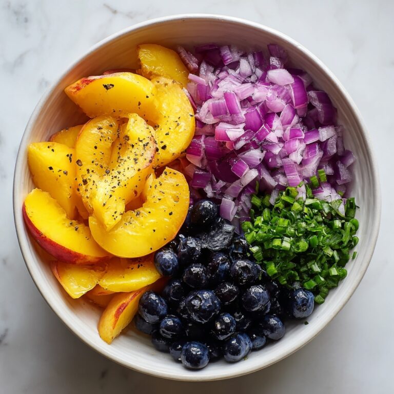 Grilled Peach Blueberry Salad Recipe