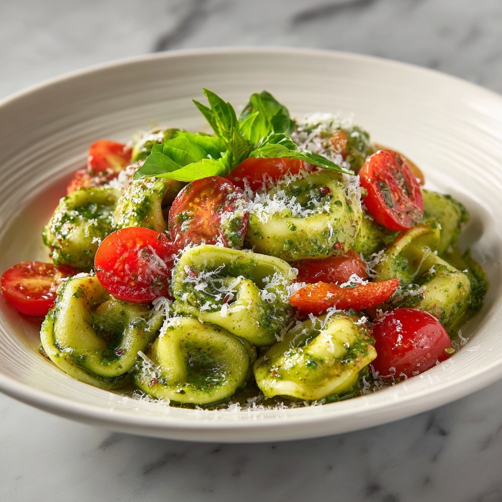 Pesto Tortellini Pasta Salad Recipe - Recipe Image
