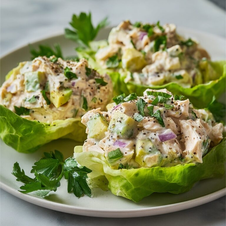 Avocado Chicken Salad Lettuce Wraps Recipe