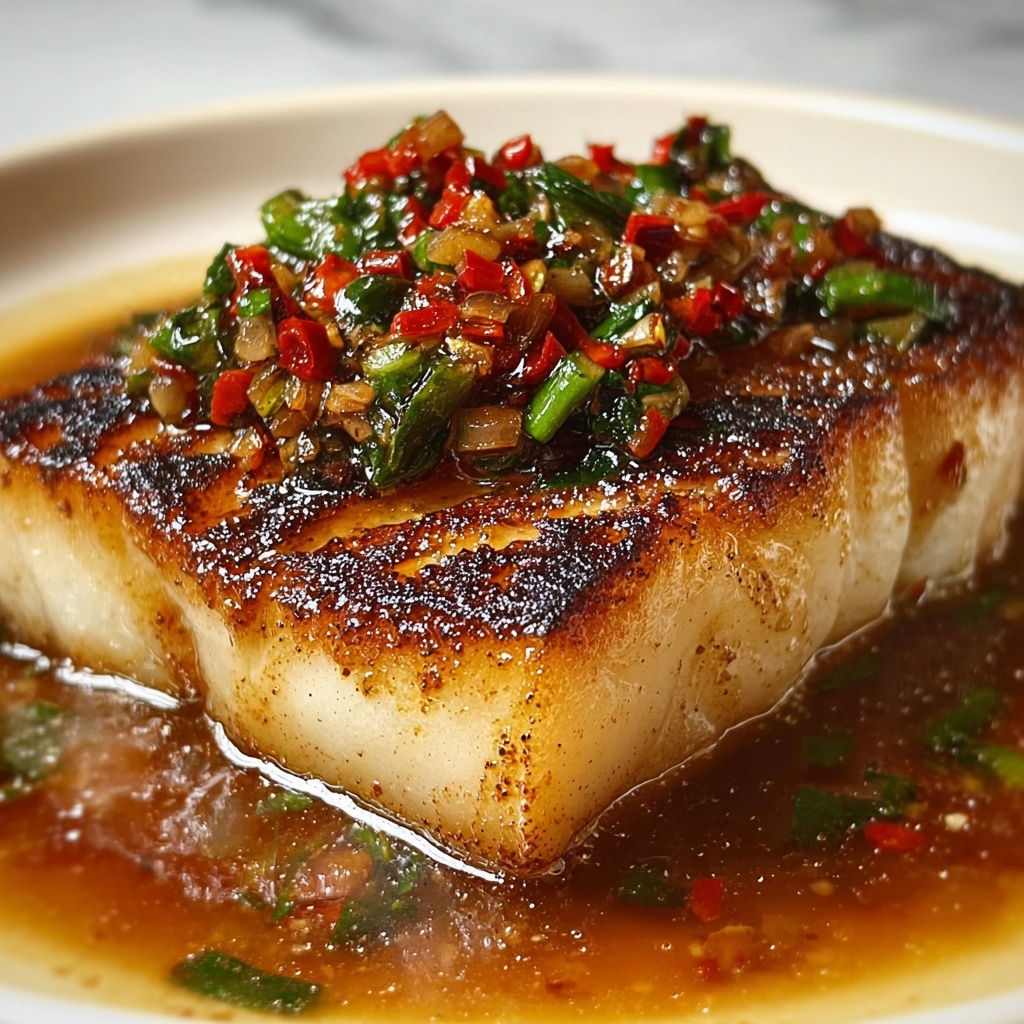 Pan-Fried Sea Bass with Chili and Greens Recipe - Recipe Image