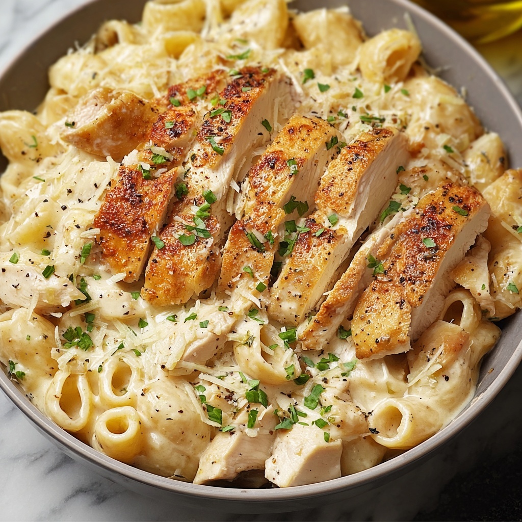 Creamy Garlic Chicken Pasta Recipe - Recipe Image