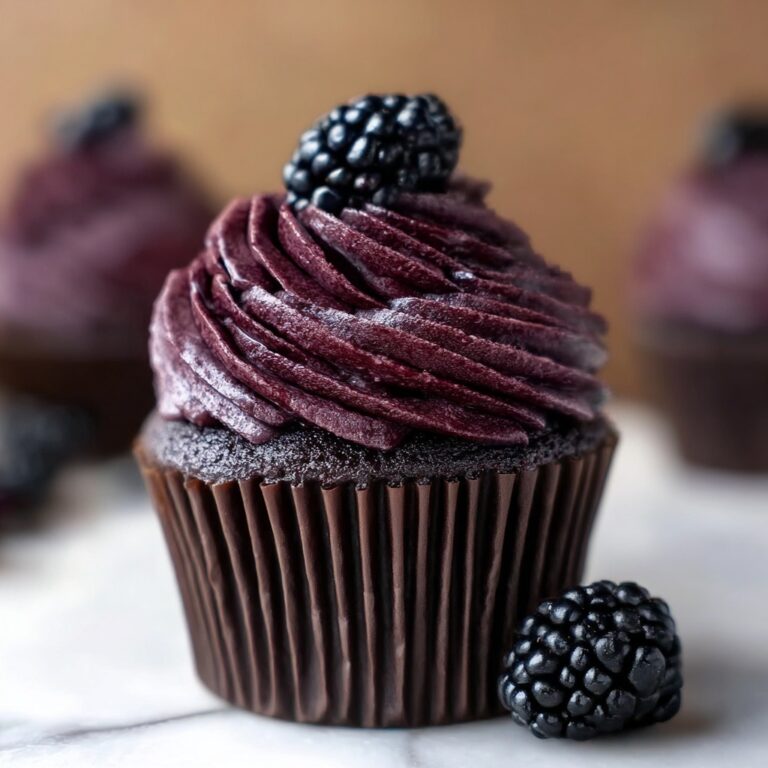 Dark Chocolate Blackberry Cupcakes Recipe