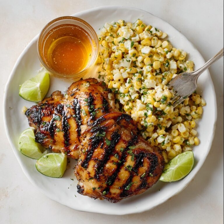 Grilled Hot Honey Chicken with Sweet Corn Salad Recipe