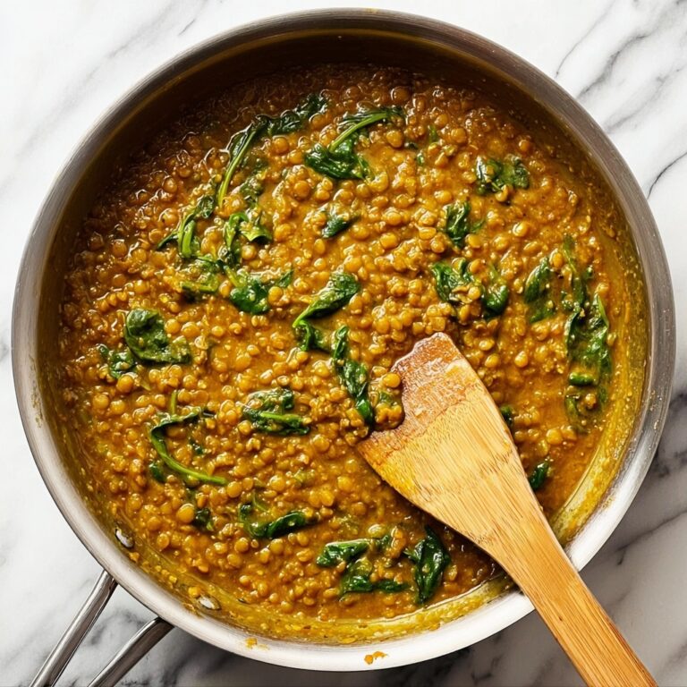 Creamy Coconut Curry Lentils with Spinach Recipe