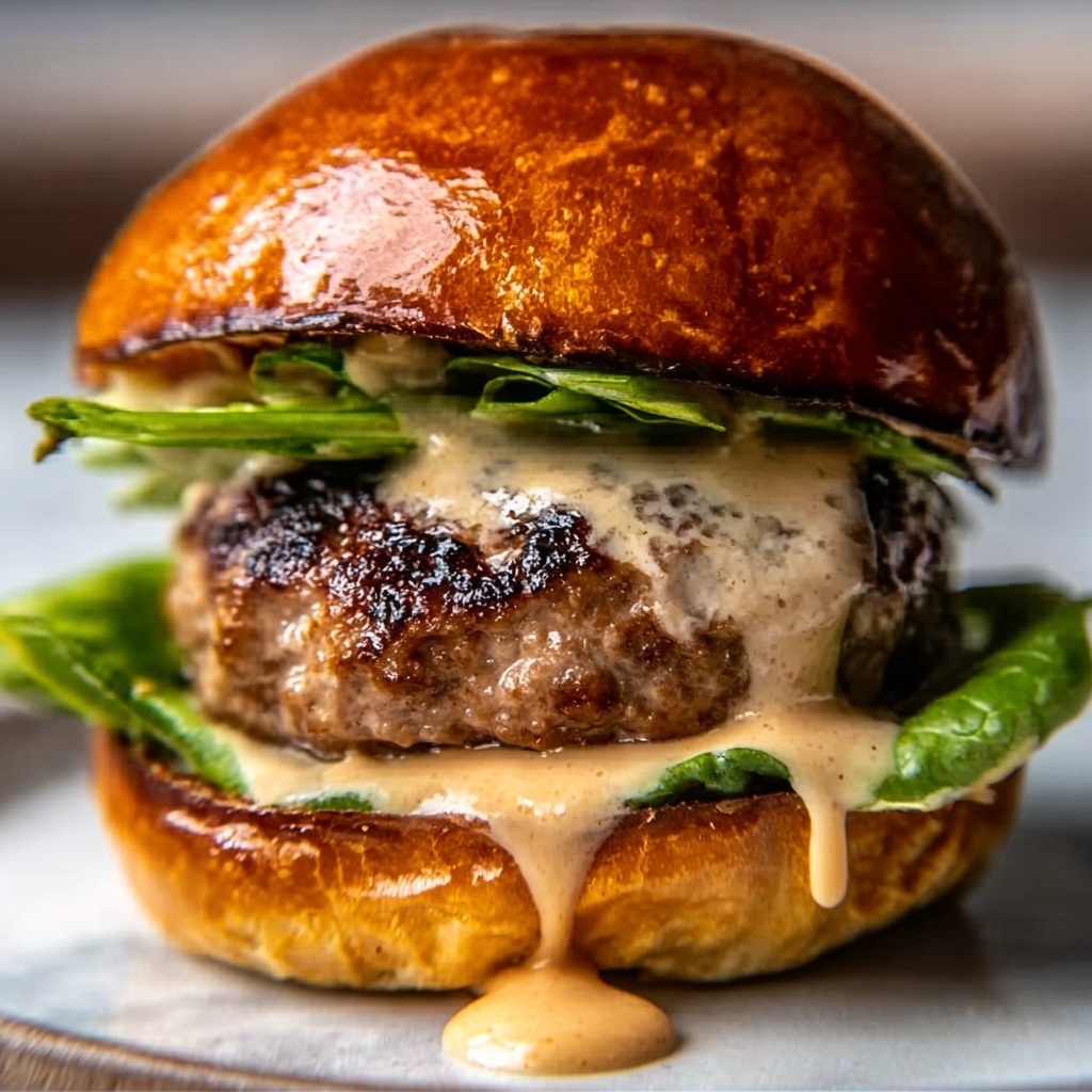 Juicy Smashed Patty Burger with Secret Sauce Recipe - Recipe Image