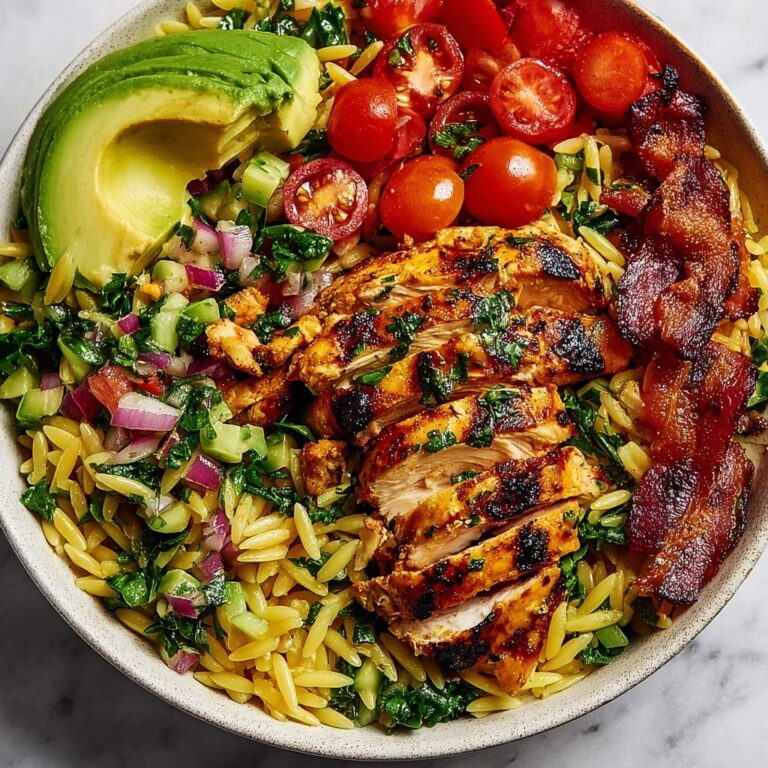 Grilled Lemon Herb Chicken Avocado Orzo Salad Recipe