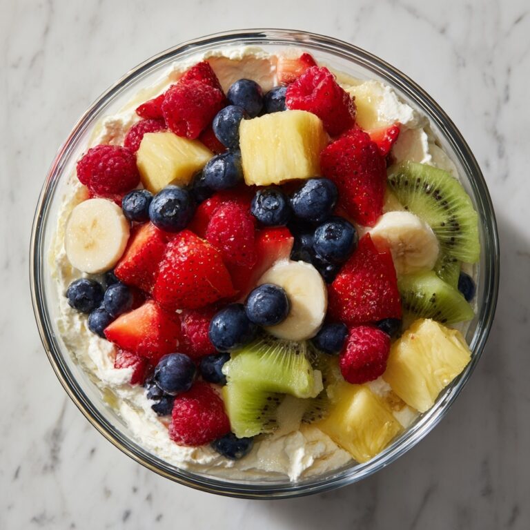No Bake Cheesecake Fruit Salad Recipe