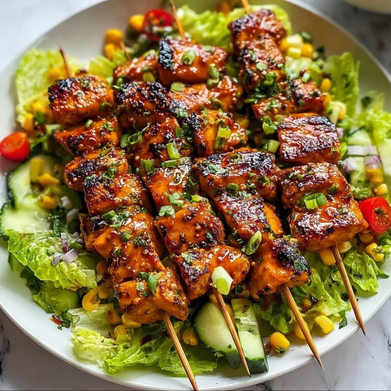 BBQ Chicken Skewer Salad Recipe