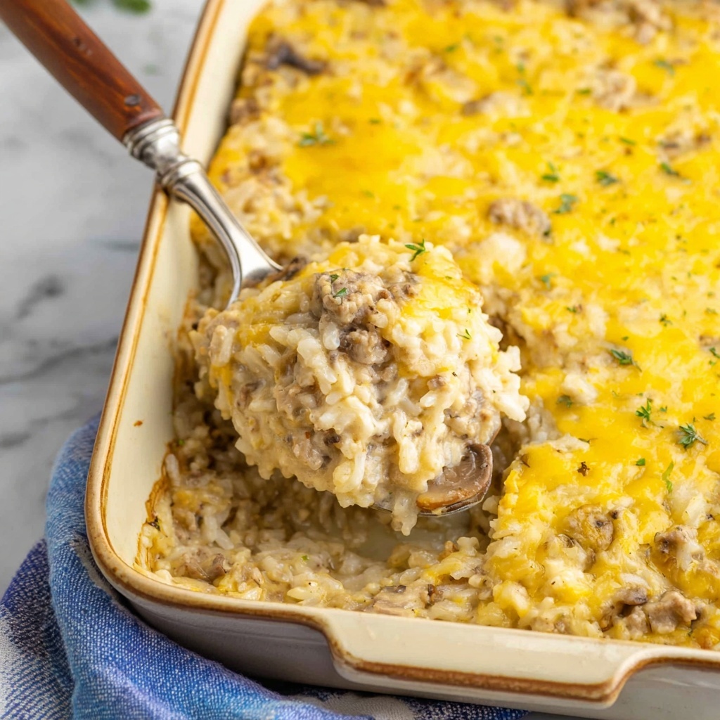 Cheesy Ground Beef and Rice Casserole Recipe - Recipe Image