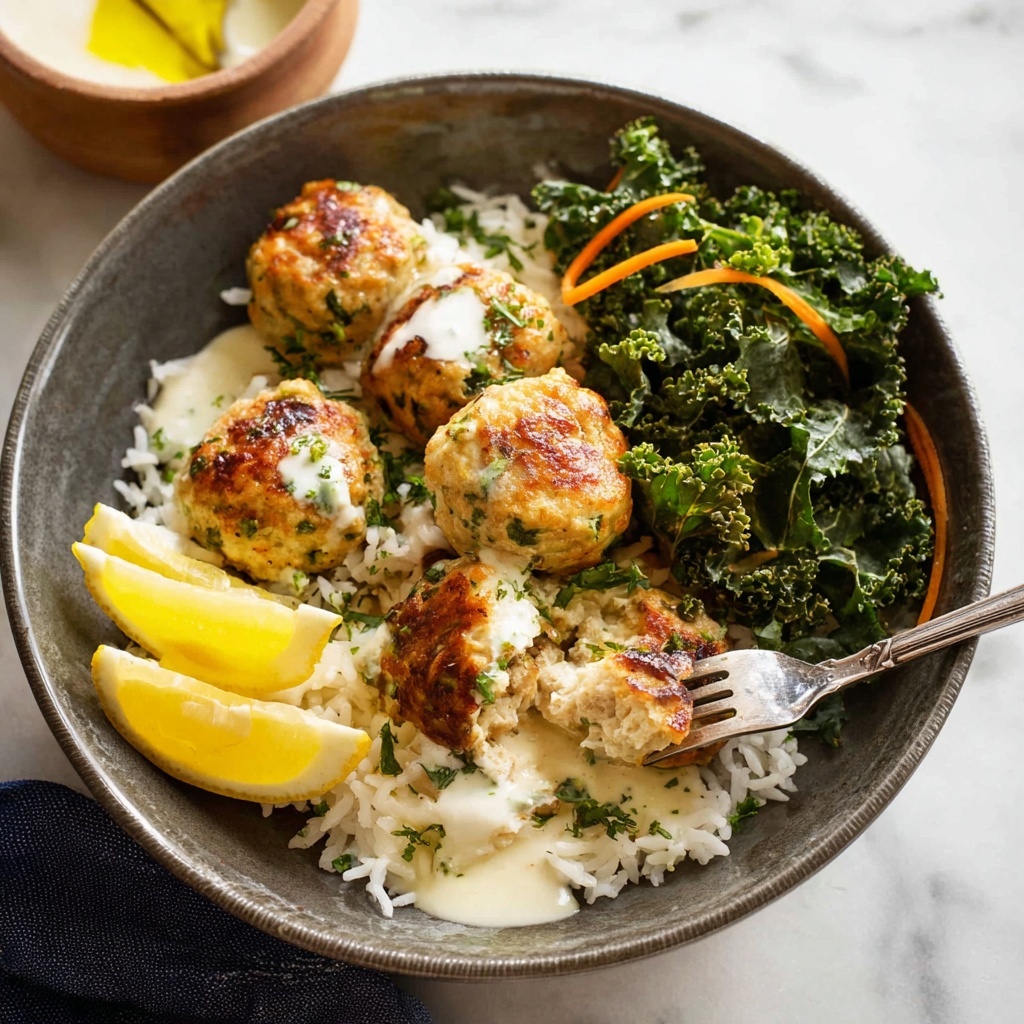 Baked Broccoli Cheese Balls with Lemon Yoghurt Sauce Recipe - Recipe Image