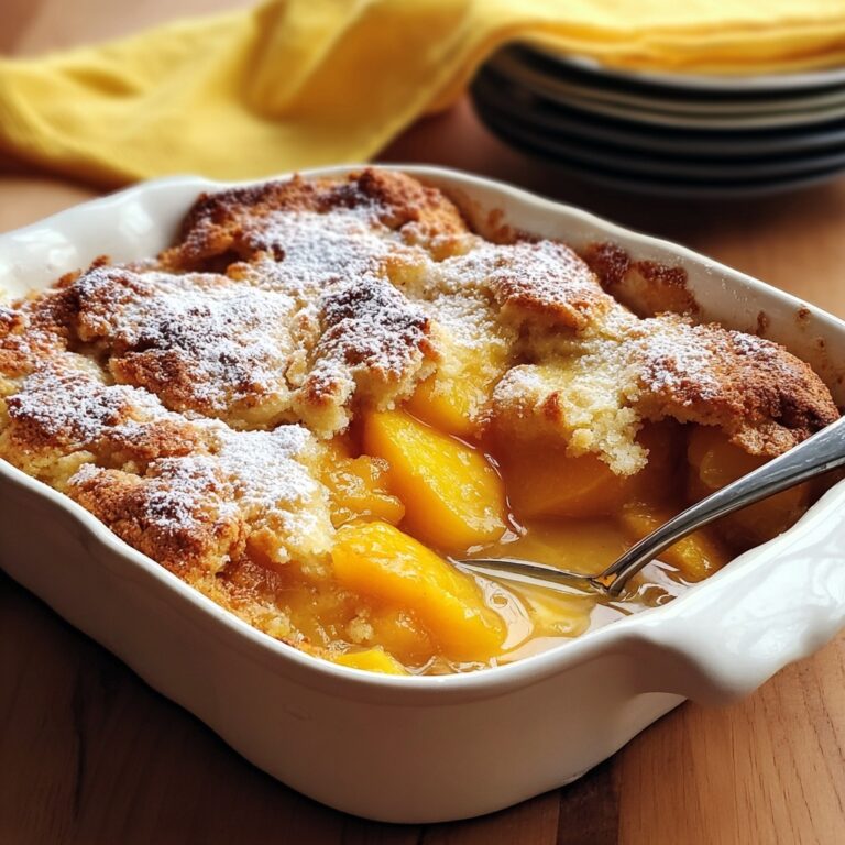 Peach Cobbler Bread Pudding Recipe