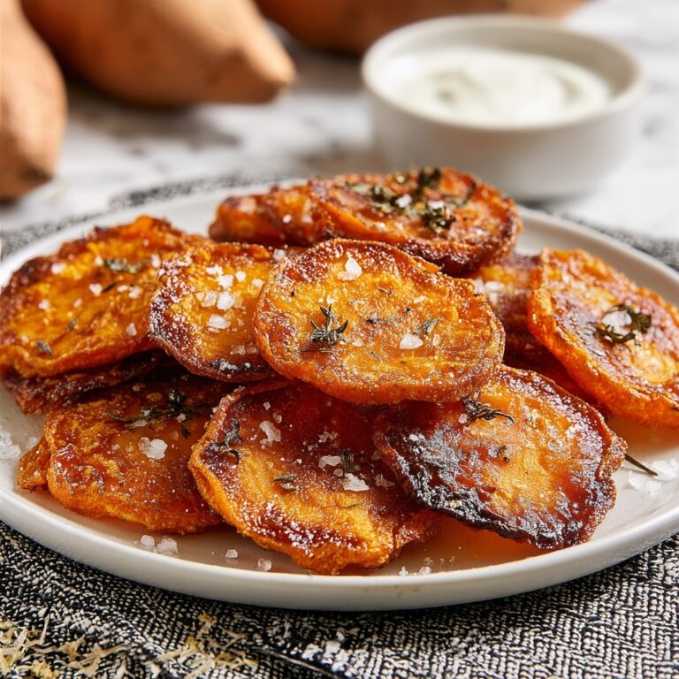 Crispy Smashed Sweet Potatoes with Garlic Yogurt Dipping Sauce Recipe