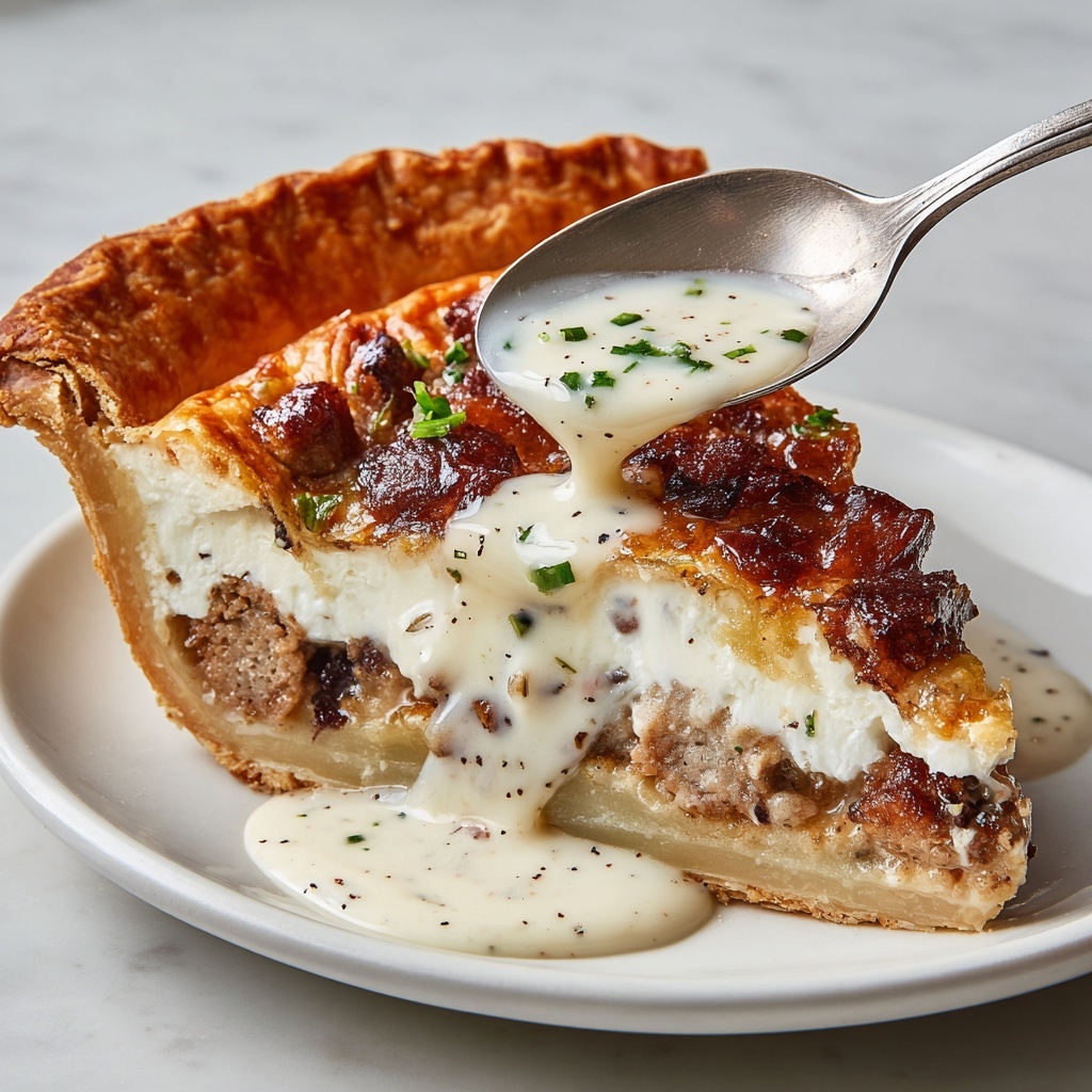 Sausage Gravy Puff Pie Recipe - Recipe Image