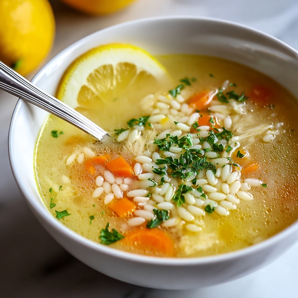Lemon Orzo Soup Recipe for Comfort Recipe - Recipe Image