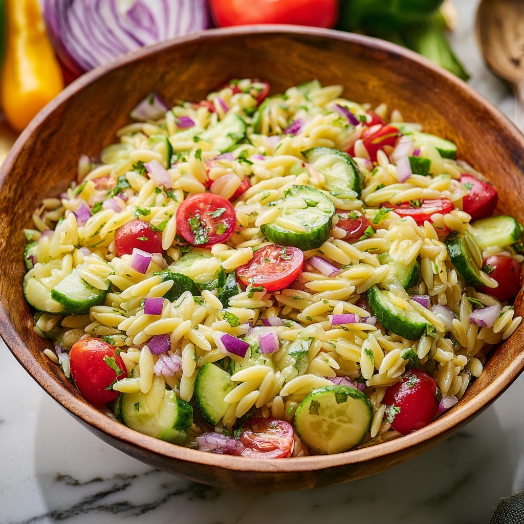 Best Orzo Pasta Salad Recipe - Recipe Image