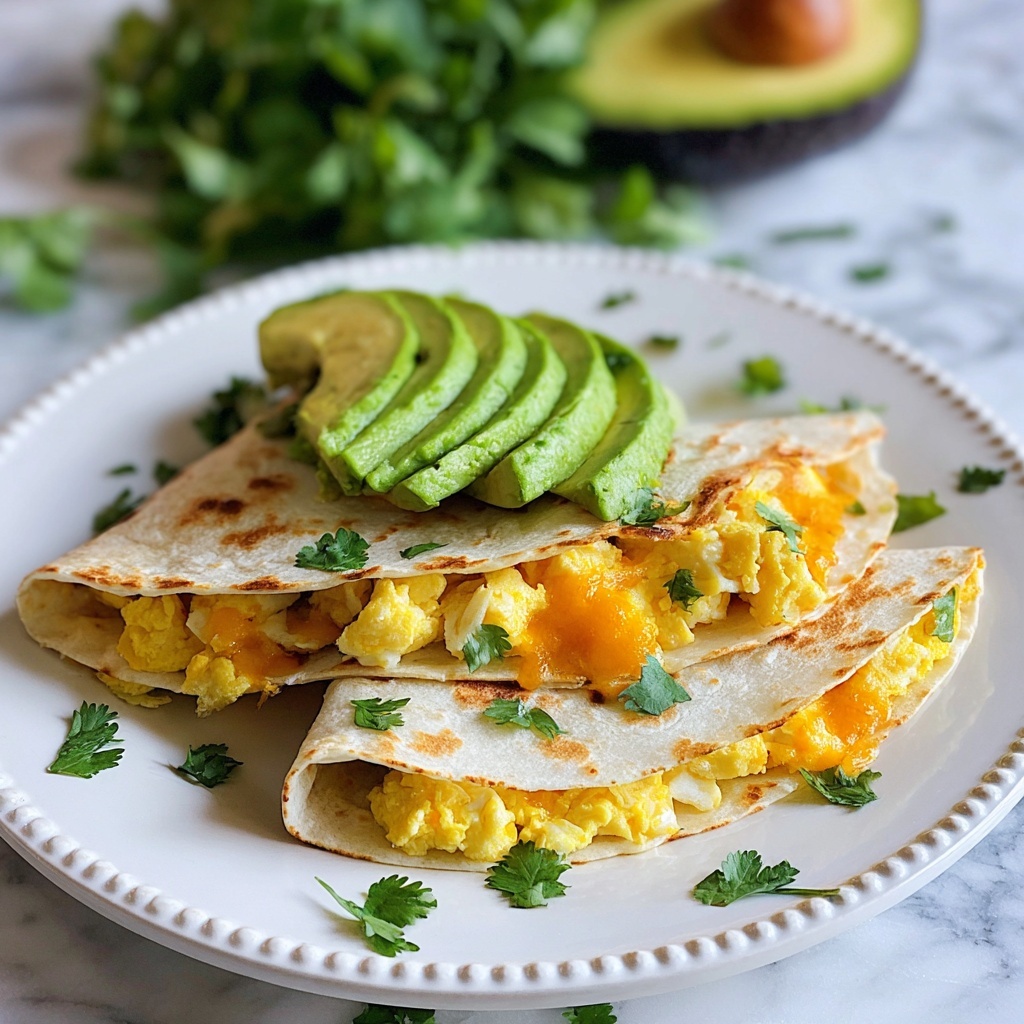 Egg & Avocado Breakfast Quesadilla Recipe - Recipe Image