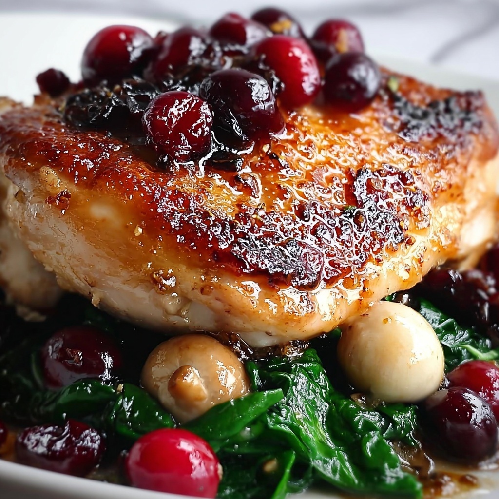 Cranberry & Spinach Stuffed Chicken Breasts with Brie Recipe - Recipe Image