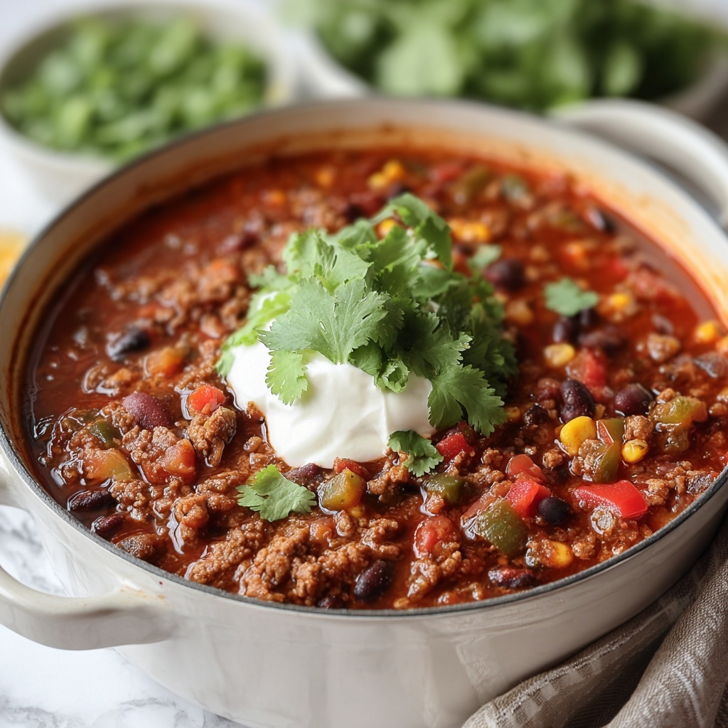 The Best Homemade Stovetop Chili Recipe - Recipe Image