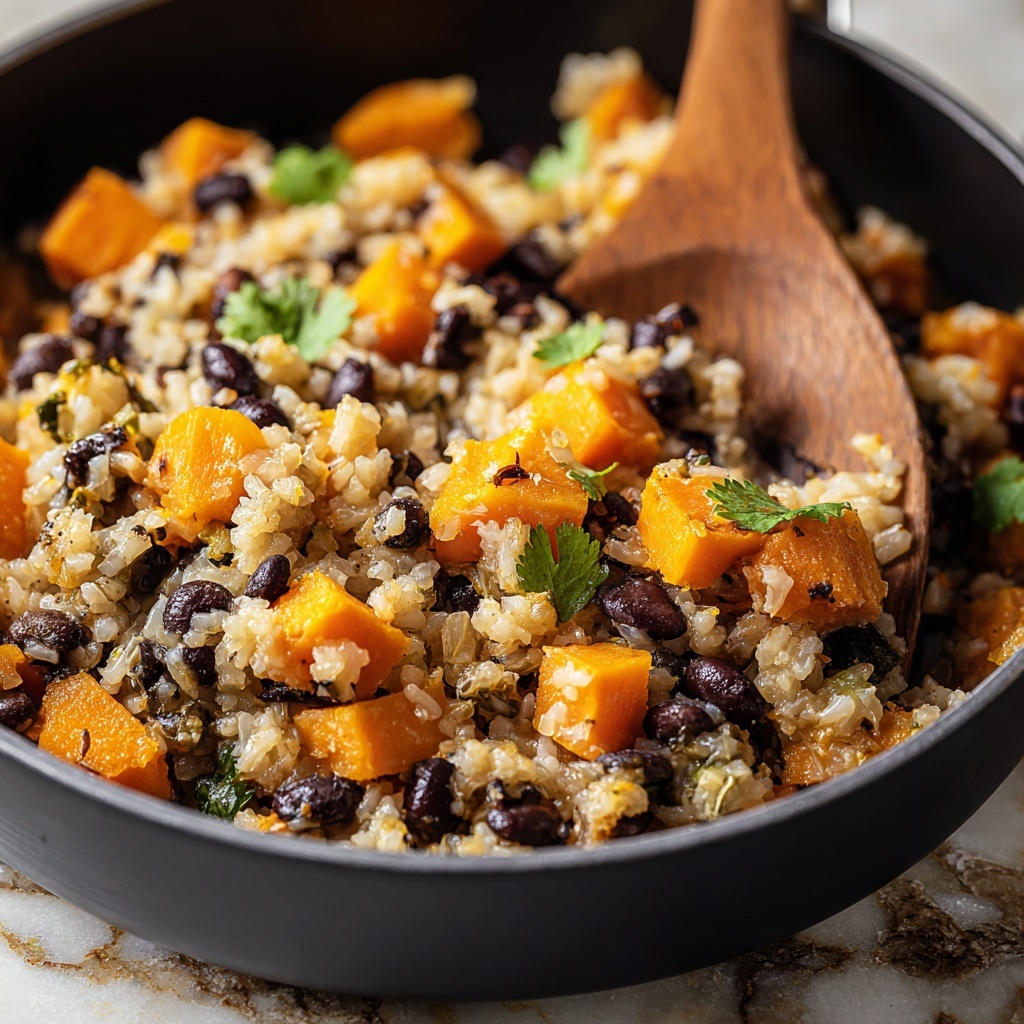 Southwest Sweet Potato, Black Bean, and Rice Skillet Recipe - Recipe Image