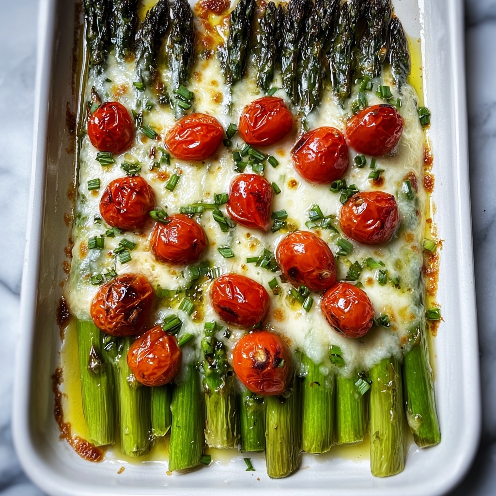 Oven Roasted Asparagus with Parmesan and Tomatoes Recipe - Recipe Image