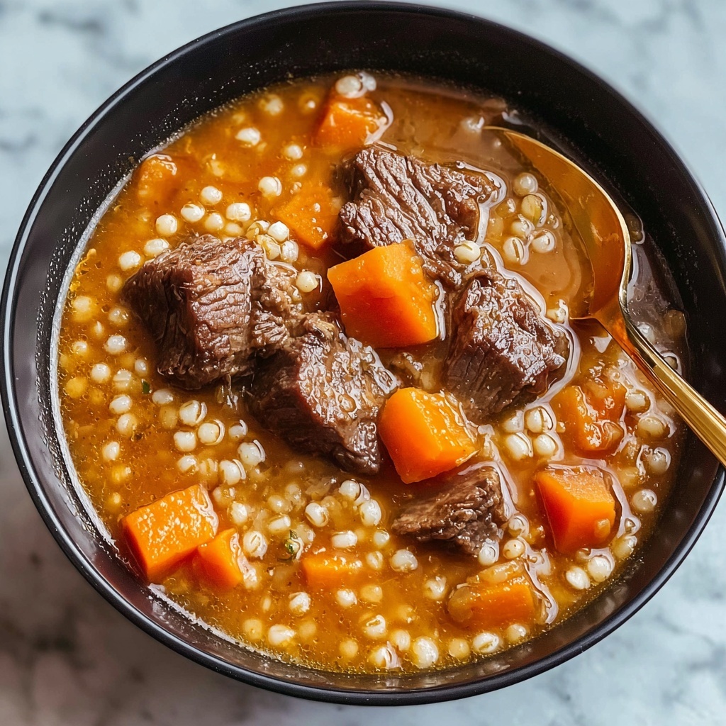 Easy Beef Barley Soup Recipe - Recipe Image