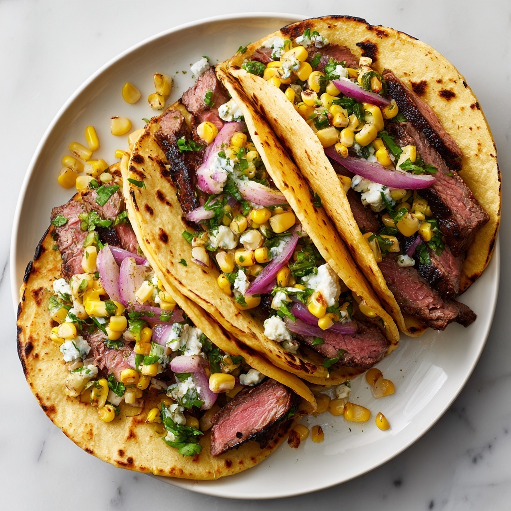 Grilled Elote Steak Tacos Recipe - Recipe Image