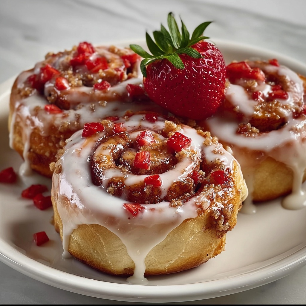 Strawberry Cheesecake Cinnabon Rolls Recipe - Recipe Image