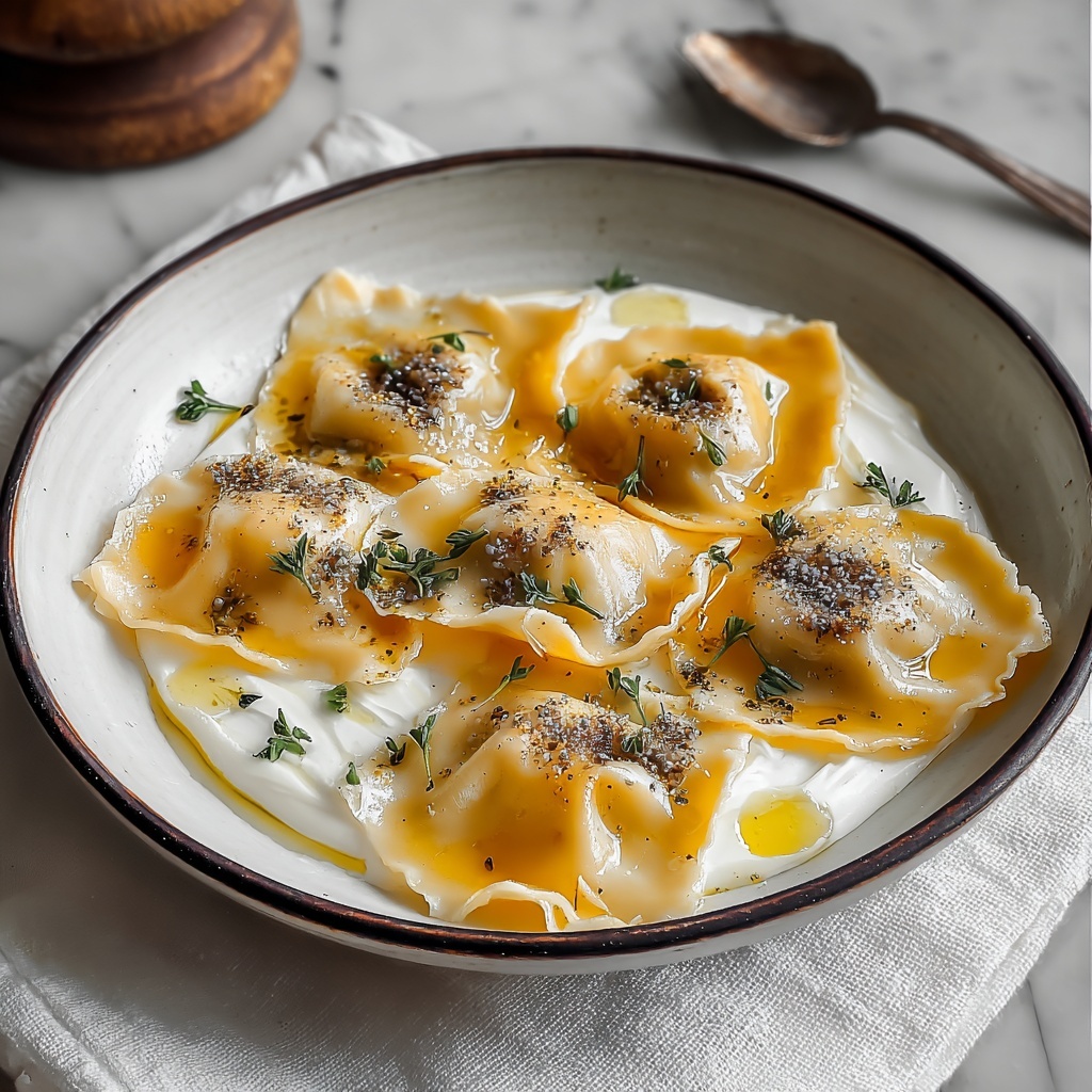 Red Kuri Squash and Goat’s Cheese Manti Recipe - Recipe Image