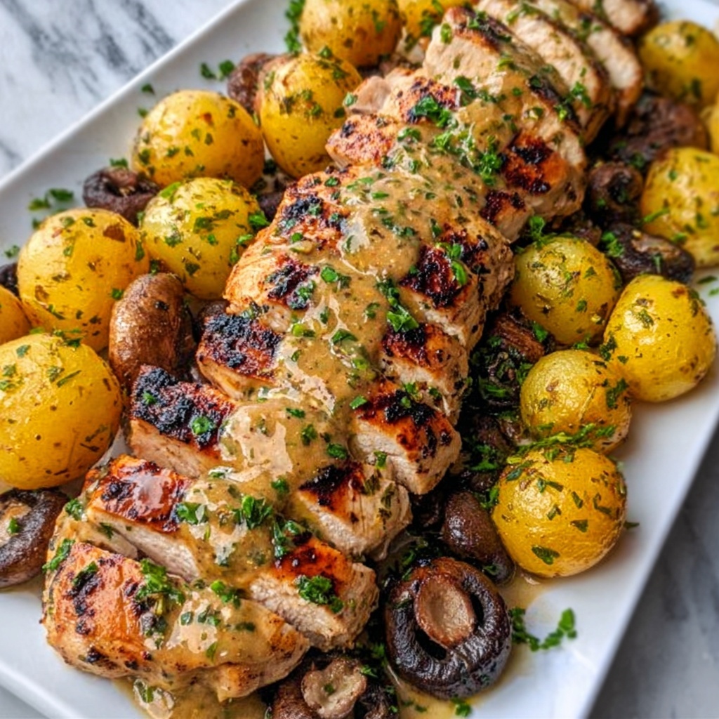 Greek Garlic Chicken with Roasted Potatoes Recipe - Recipe Image