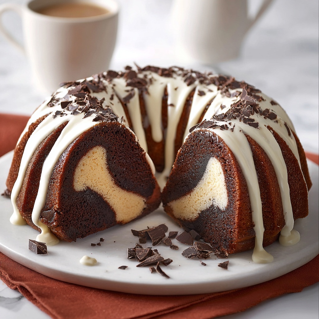 Chocolate-Vanilla Swirl Bundt Cake Recipe - Recipe Image