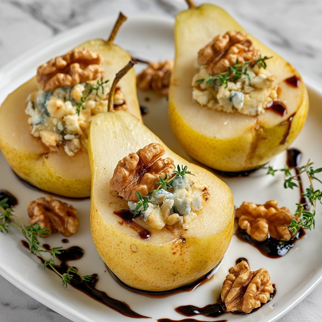 Elegant Blue Cheese Stuffed Pears Recipe - Recipe Image