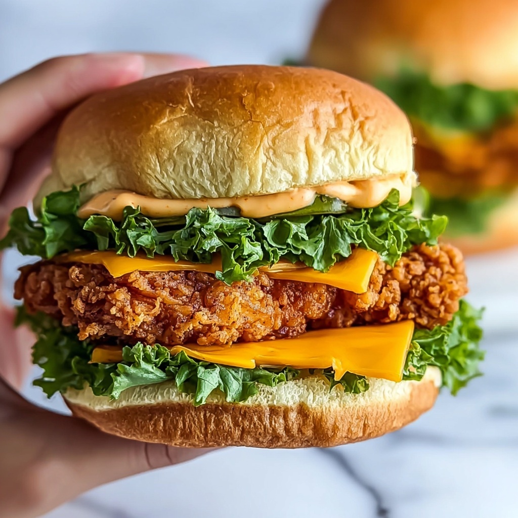Spicy Crispy Chicken Burger Recipe - Recipe Image