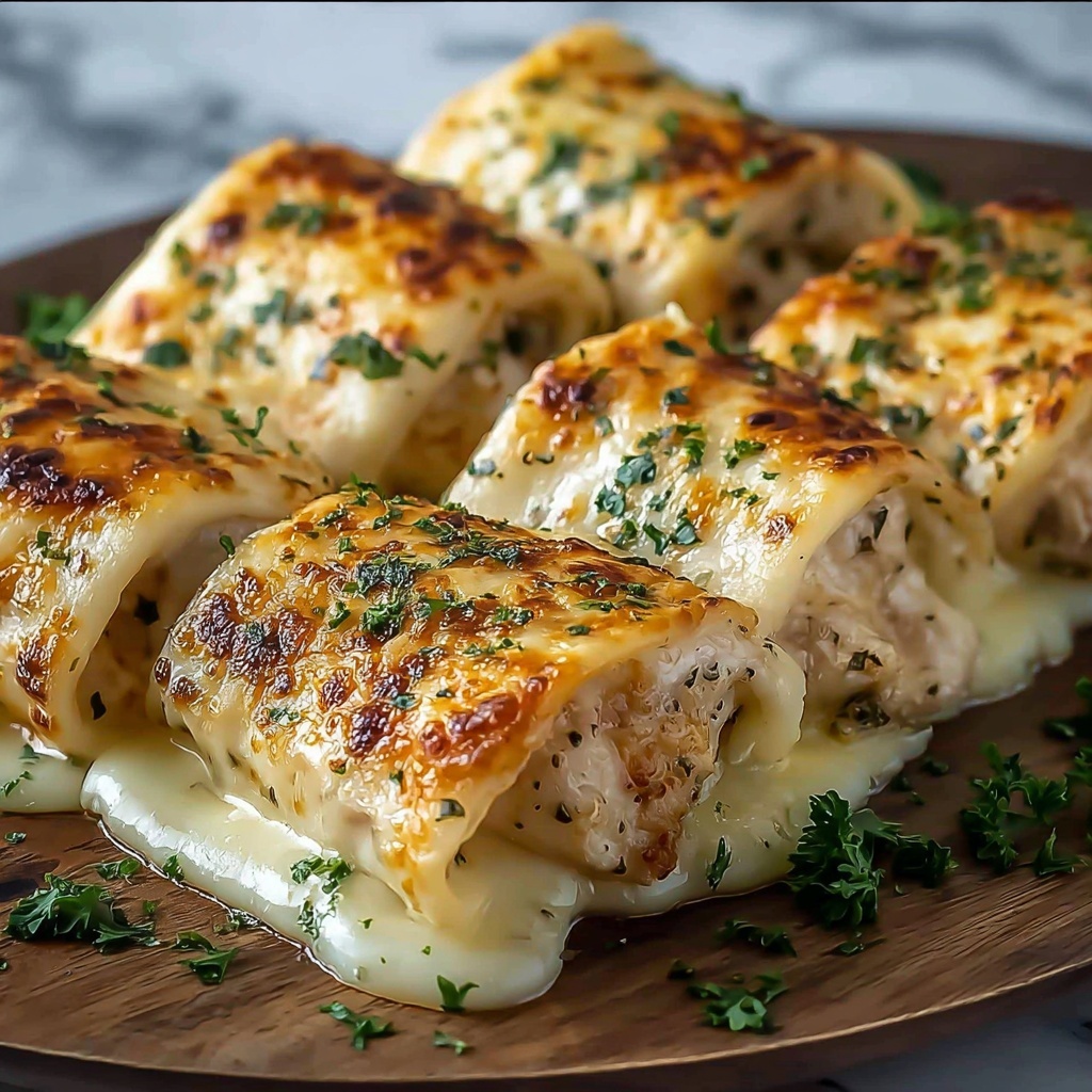 Cheesy Garlic Chicken Wraps: A Deliciously Easy Recipe for Dinner Recipe - Recipe Image
