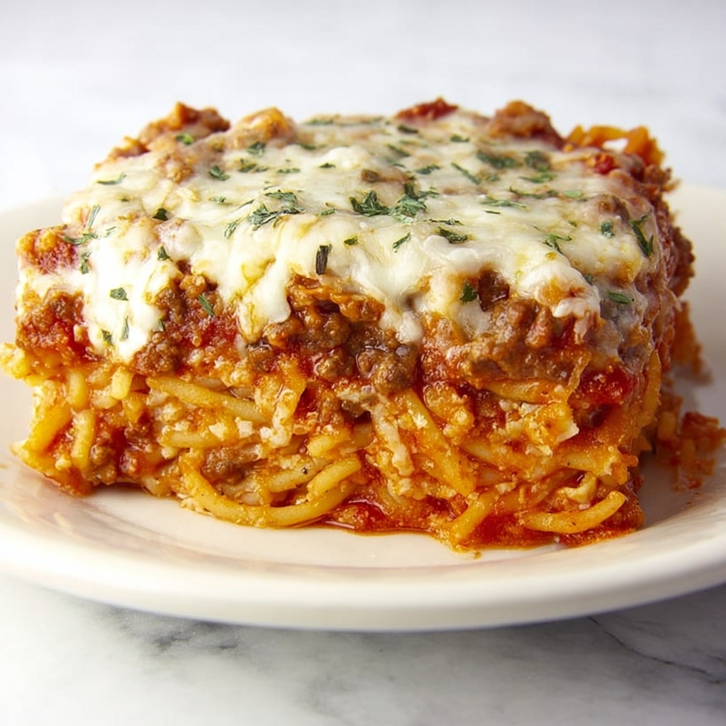 Baked Cream Cheese Spaghetti Casserole Recipe - Recipe Image