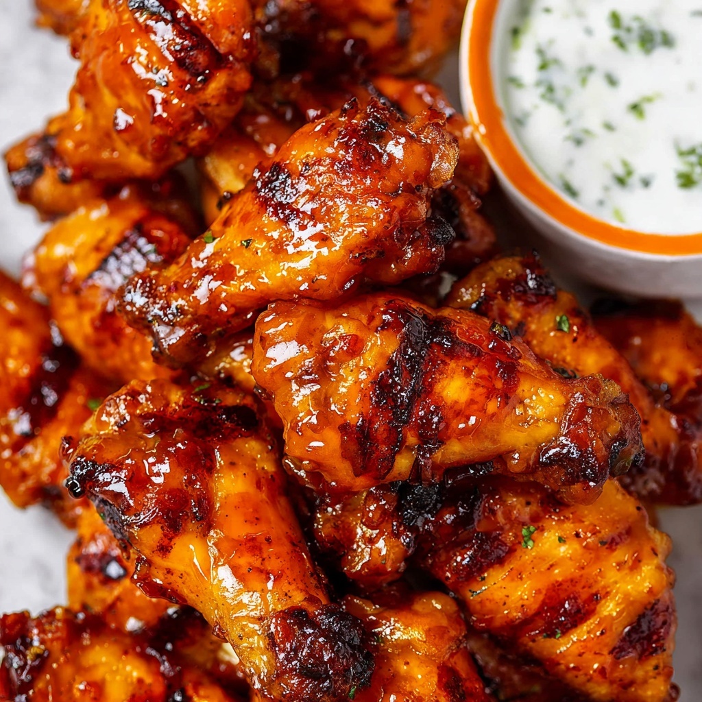 Bacon-Wrapped Chicken Wings with BBQ Hot Sauce Recipe - Recipe Image
