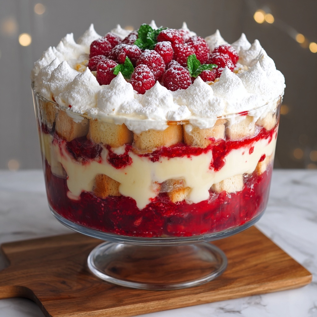Vegan Raspberry White Chocolate Trifle Recipe - Recipe Image
