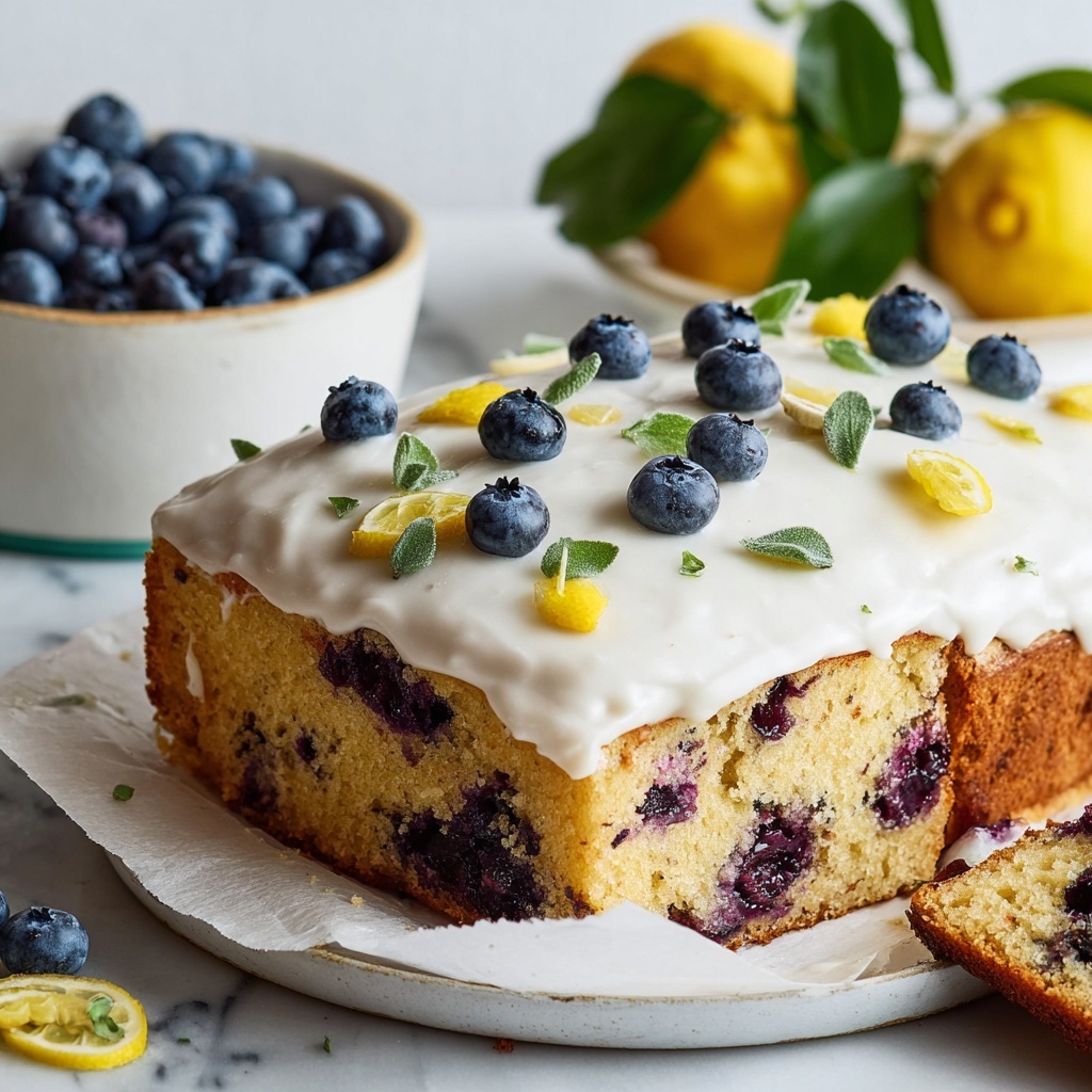 Vegan Blueberry Lemon Loaf Cake (Moist & Fluffy) Recipe - Recipe Image