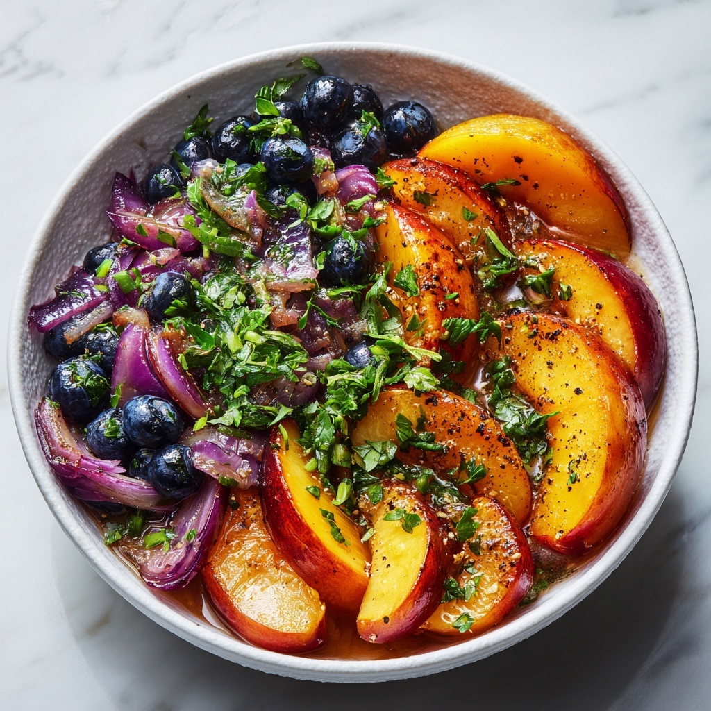 Grilled Peach Blueberry Salad Recipe - Recipe Image