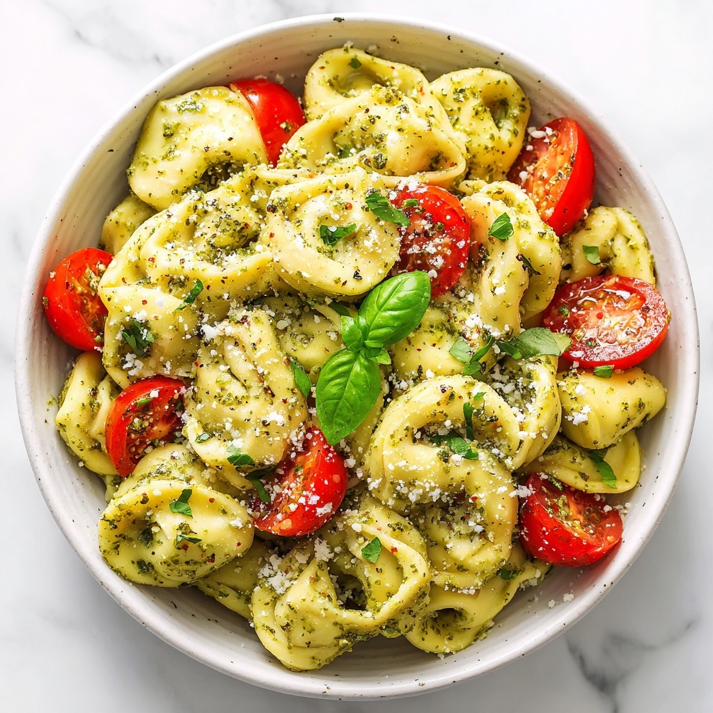 Pesto Tortellini Pasta Salad Recipe - Recipe Image